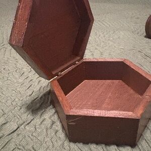 Hexagonal Wooden Keepsake Box